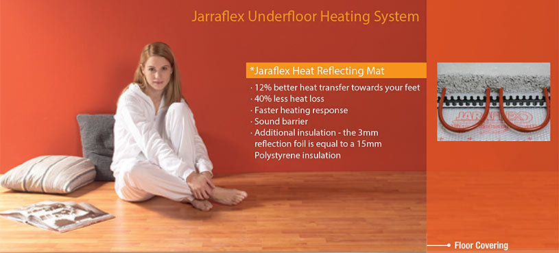 Jarraflex hydronic underfloor heating system